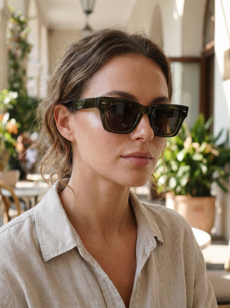 Boléro Knox — Bold Square Wayfarer Sunglasses, Glossy Black