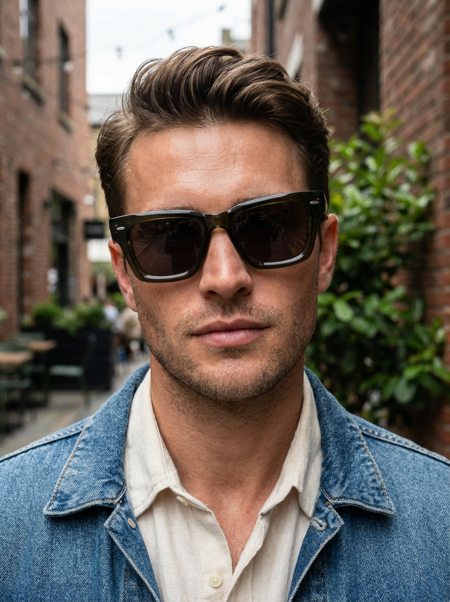 Boléro Knox — Bold Square Wayfarer Sunglasses, Glossy Black