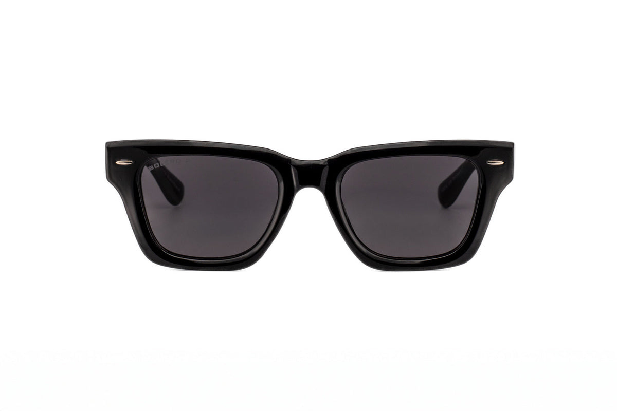 Boléro Knox — Bold Square Wayfarer Sunglasses, Glossy Black